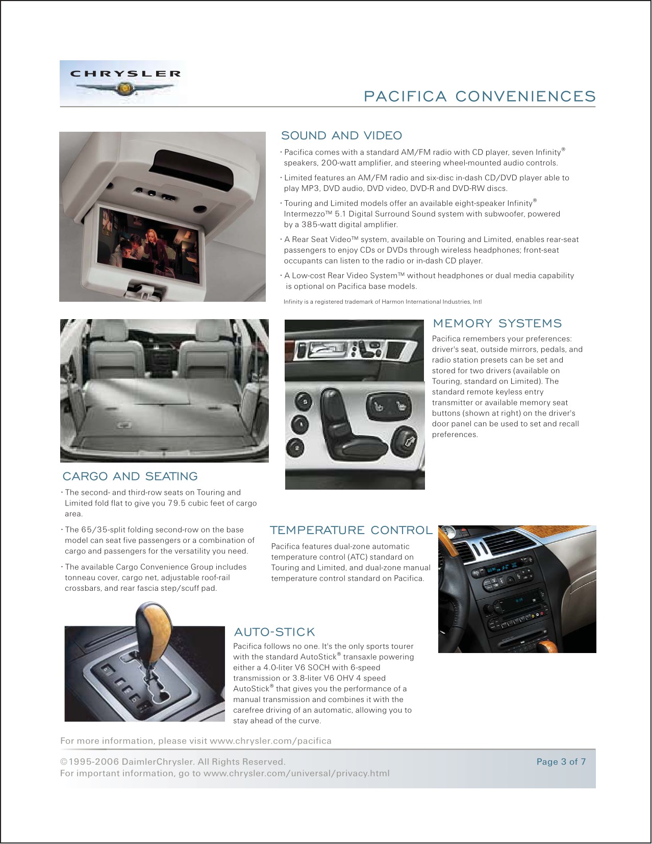2007 Chrysler Pacifica Brochure Page 3